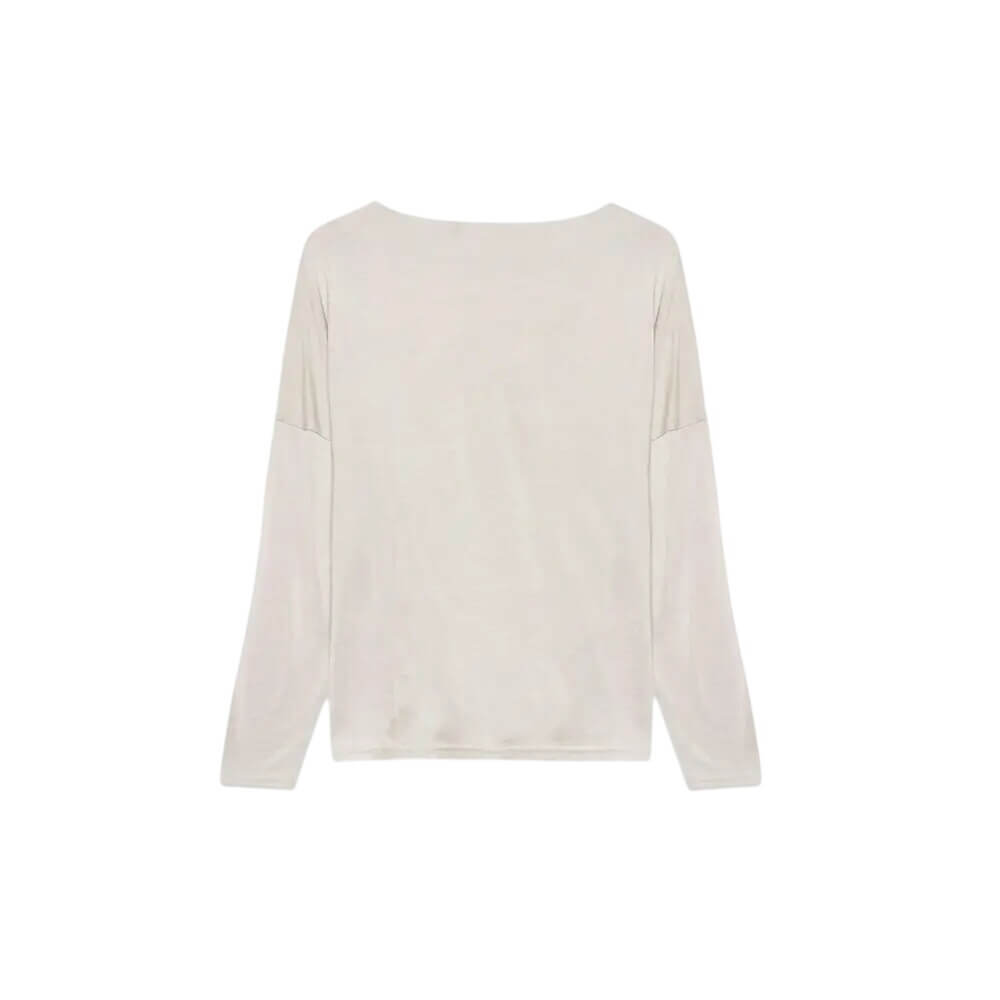 Mint Velvet Neutral Metallic Ruched Long Sleeve Top